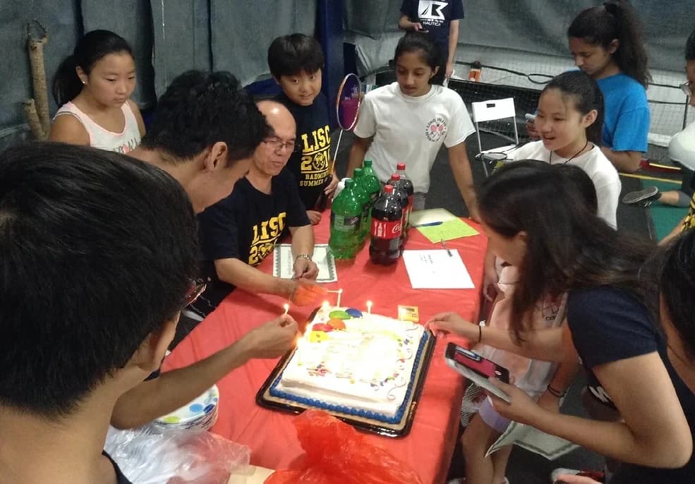Birthday candles at a party table at LISC